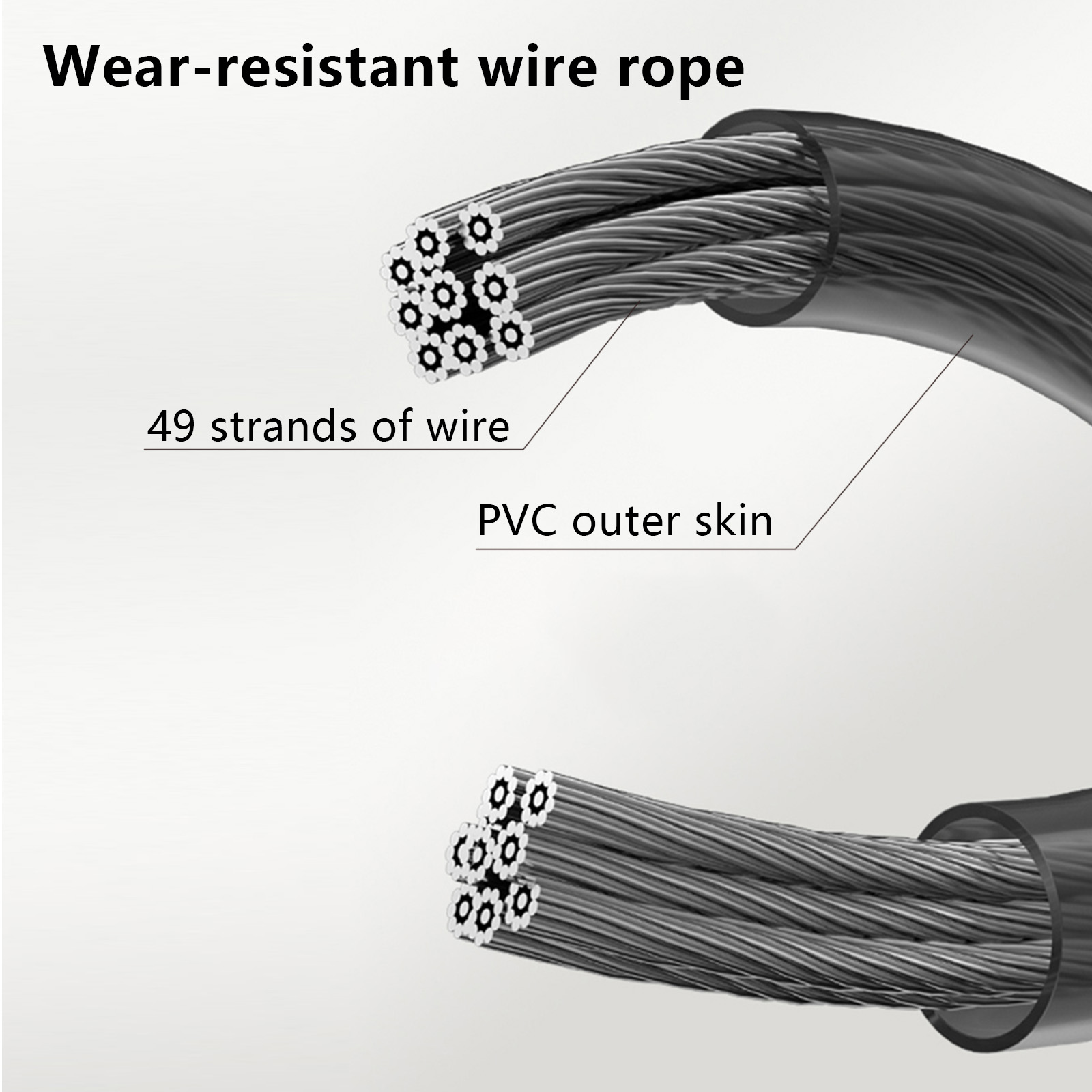 High-strength black PVC-coated – Skipping Rope Pvc recenzja i cena