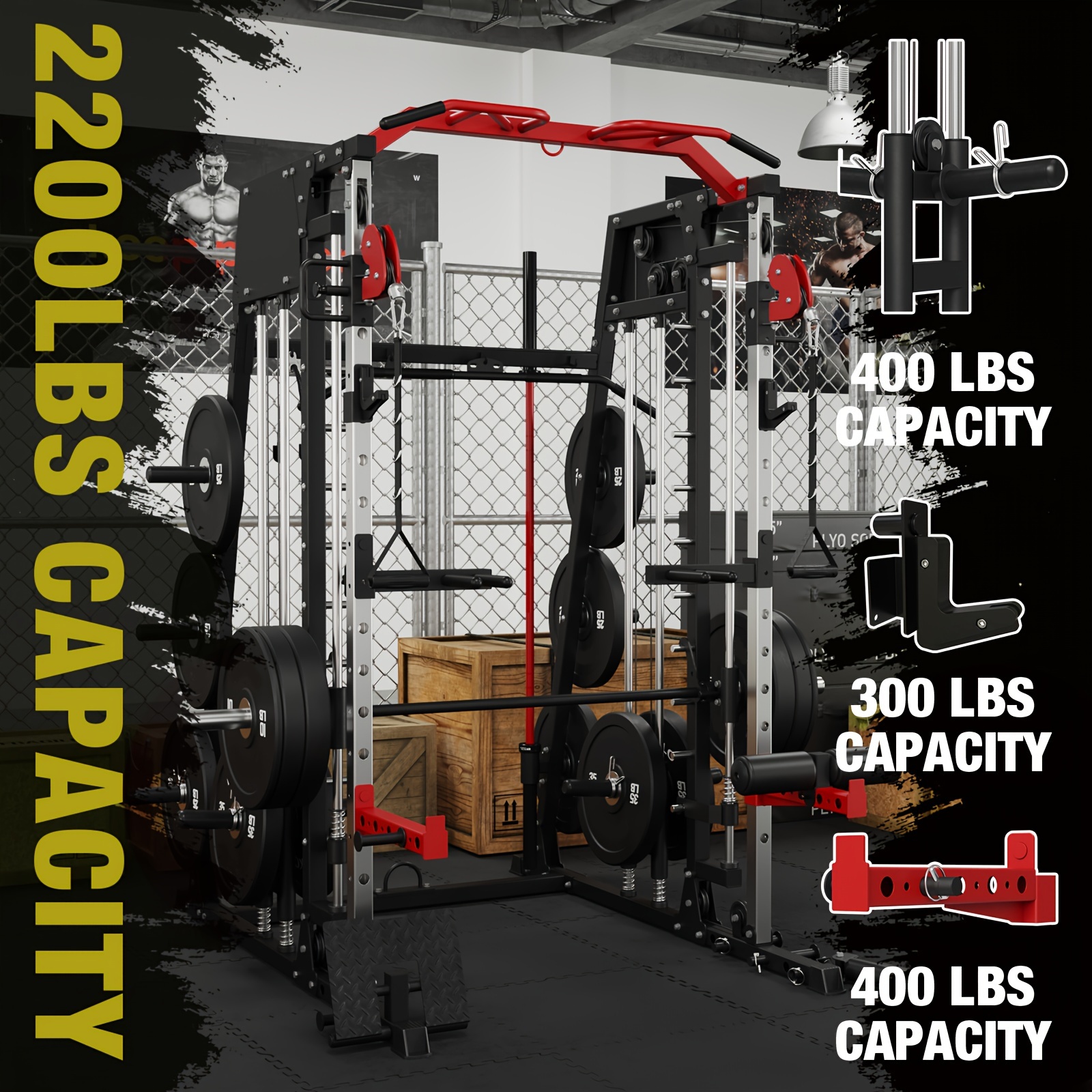 ALL-IN-ONE 2200lbs Smith Machi – Landmine Barbell Attachment recenzja i cena